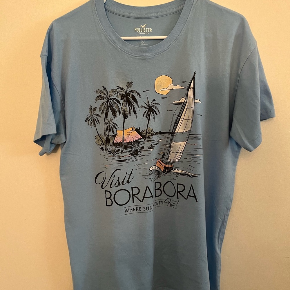 Hollister oversized blue t-shirt size s
